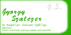 gyorgy szalczer business card